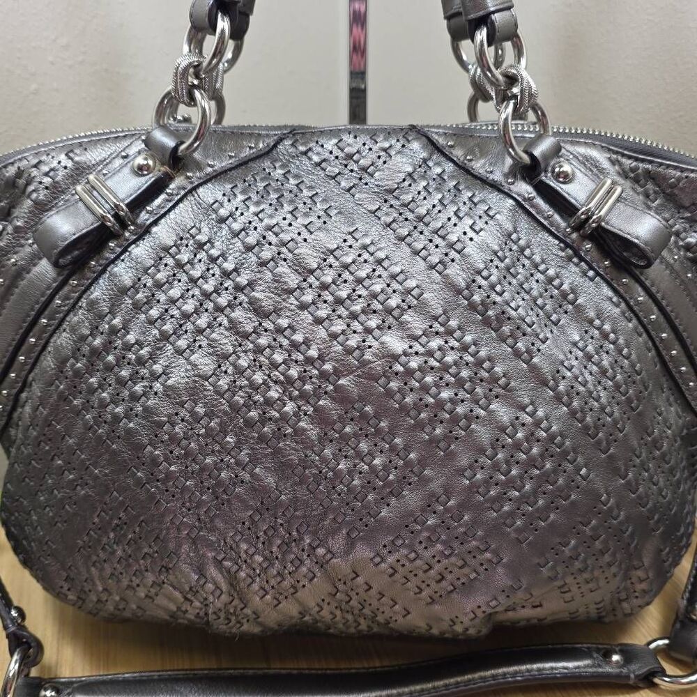 Coach Madison Woven Leather Sophia Satchel - Picture 8 of 16